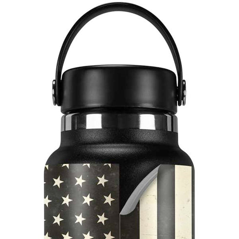 Black & White USA Flag Hydro Flask 32oz Wide Mouth Skin
